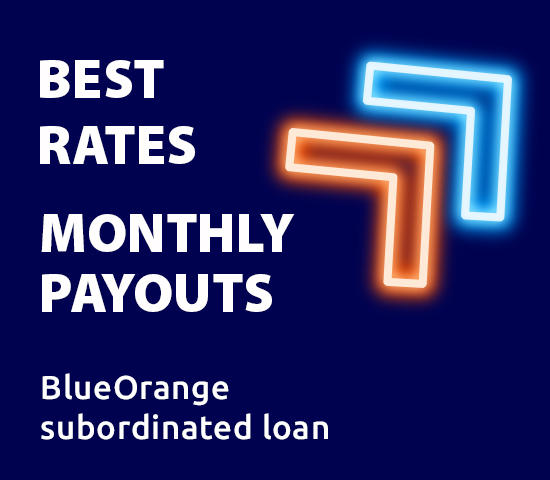 BlueOrange Bank offers its clients higher rates on the Bank's subordinated loan in EUR.