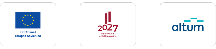 Logotipi: Altum, Nacionālais attīstības plāns, Līdzfinansē Eiropas Savienība